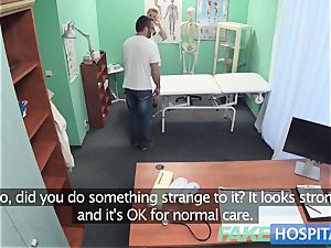 faux polyclinic Hired handyman blows a load all over nurses butt